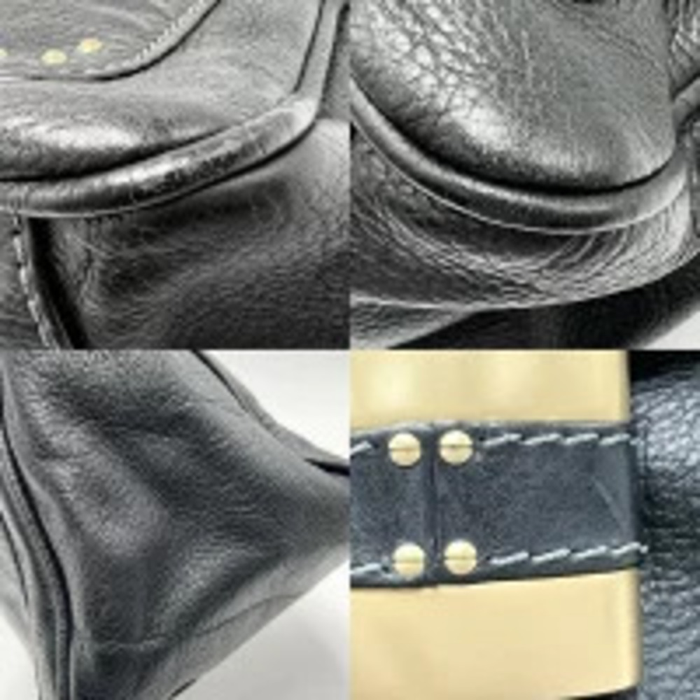 Chloe Paddington Handbag Shoulder Bag Leather Black Gold - Picture 6 of 10